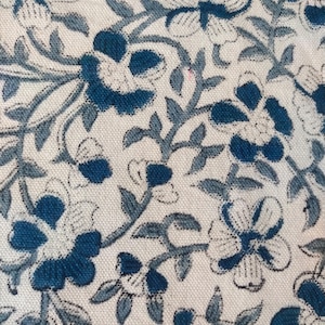 India Block Print Organic Cotton Fabric: Handmade Upholstery & Home Decor