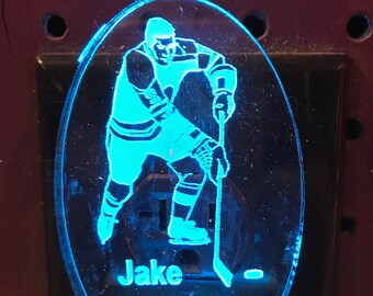 Hockey player night light