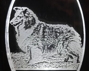 Shetland Sheepdog nightlight 8 light color options personalized, engraved shipped free