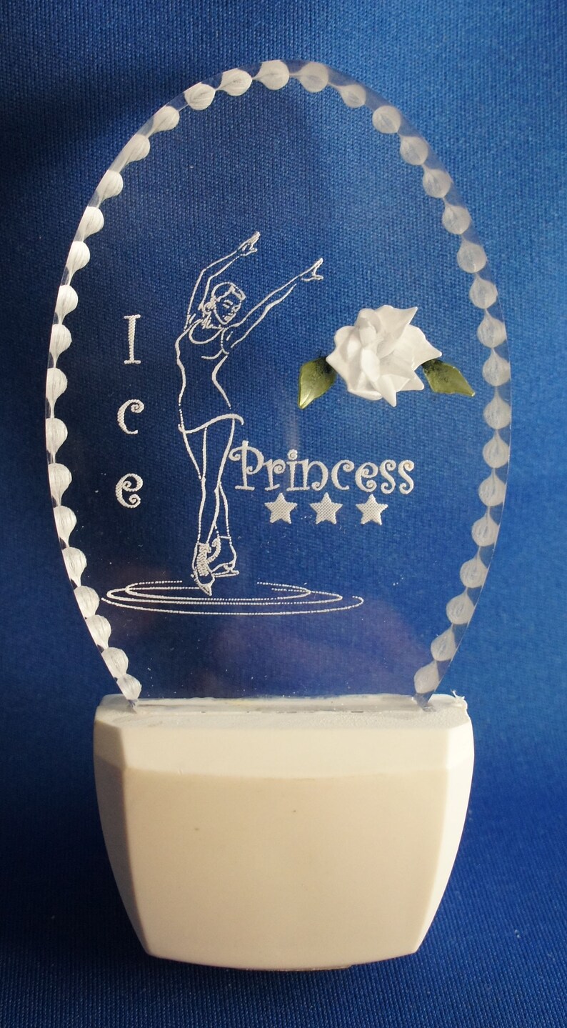Etched Personalized Ice Skate Night Light Etsy