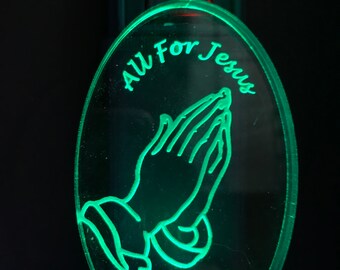 Praying Hands nightlight, personalized