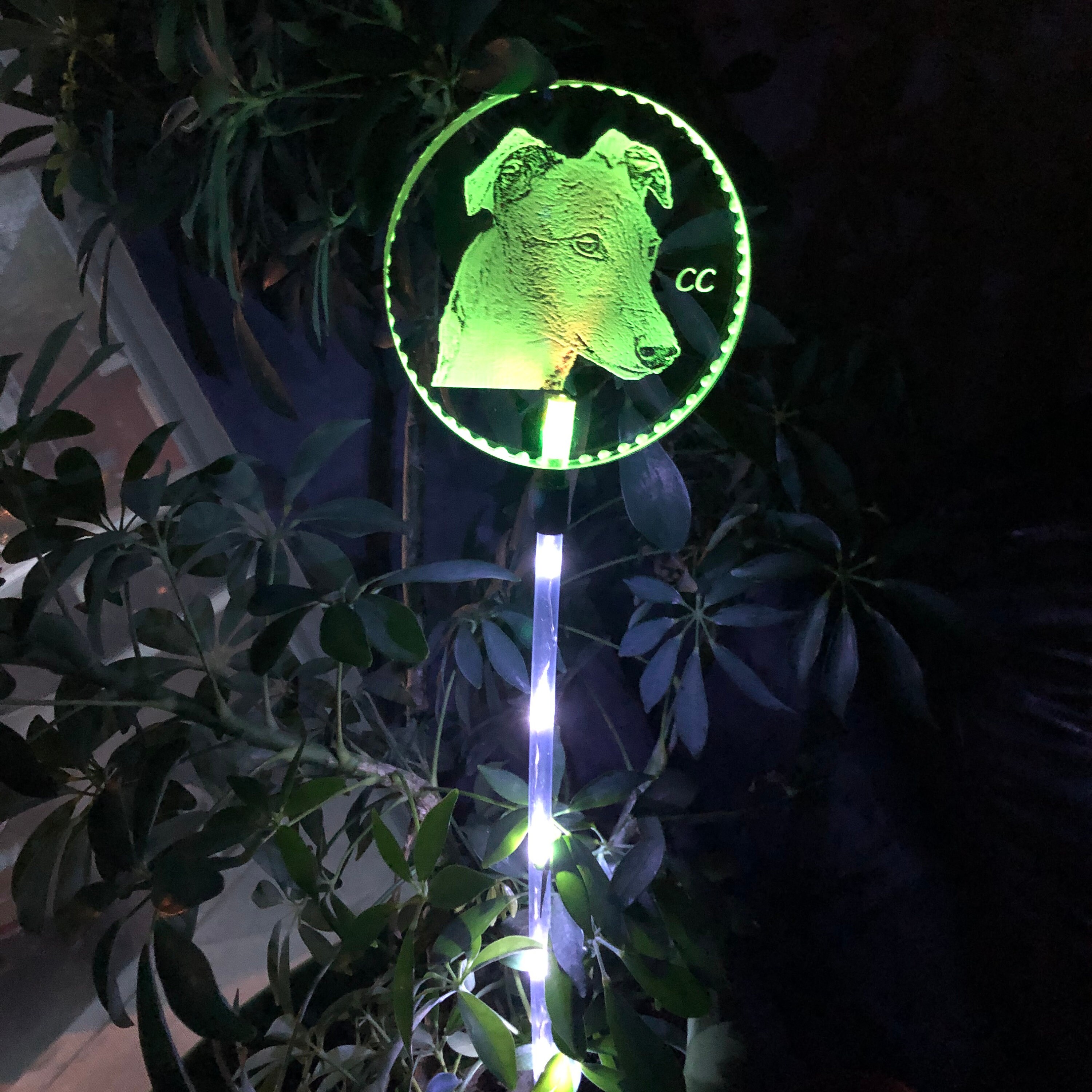 Photo of Any All Breeds Solar Garden Stake Lighted, Engraved ...