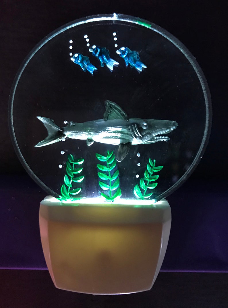 Shark Night Light Etsy