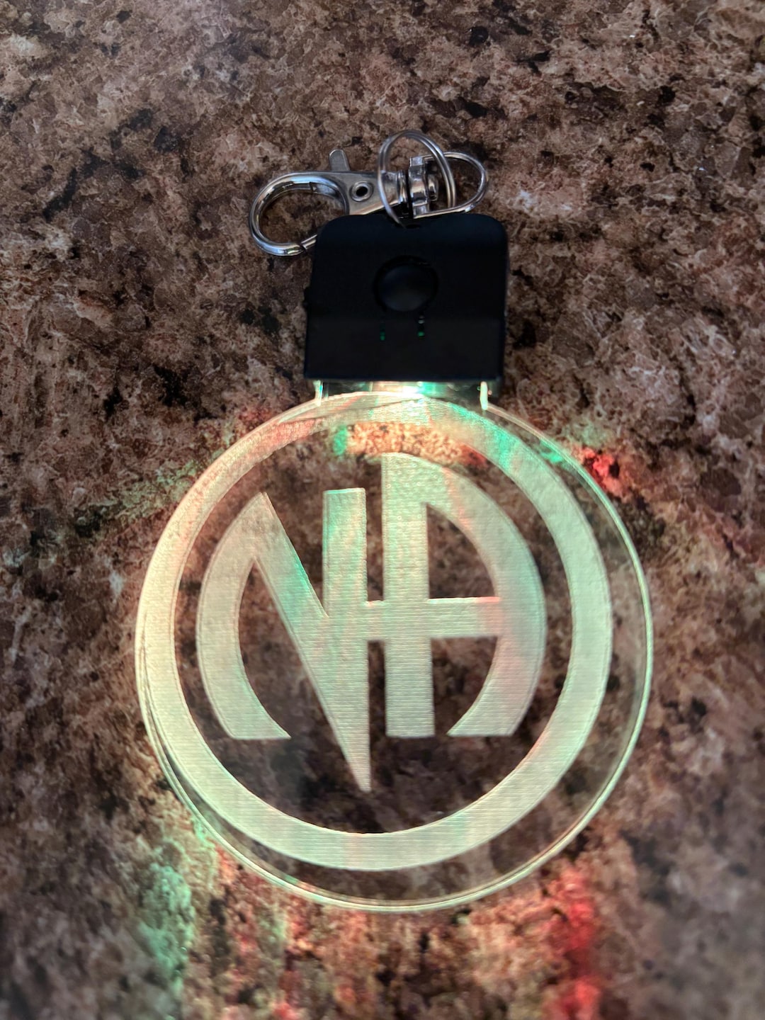 Recovery Keychains Recovery NA Lighted Keychain. Sobriety Light Can Rotate Through 7 ...