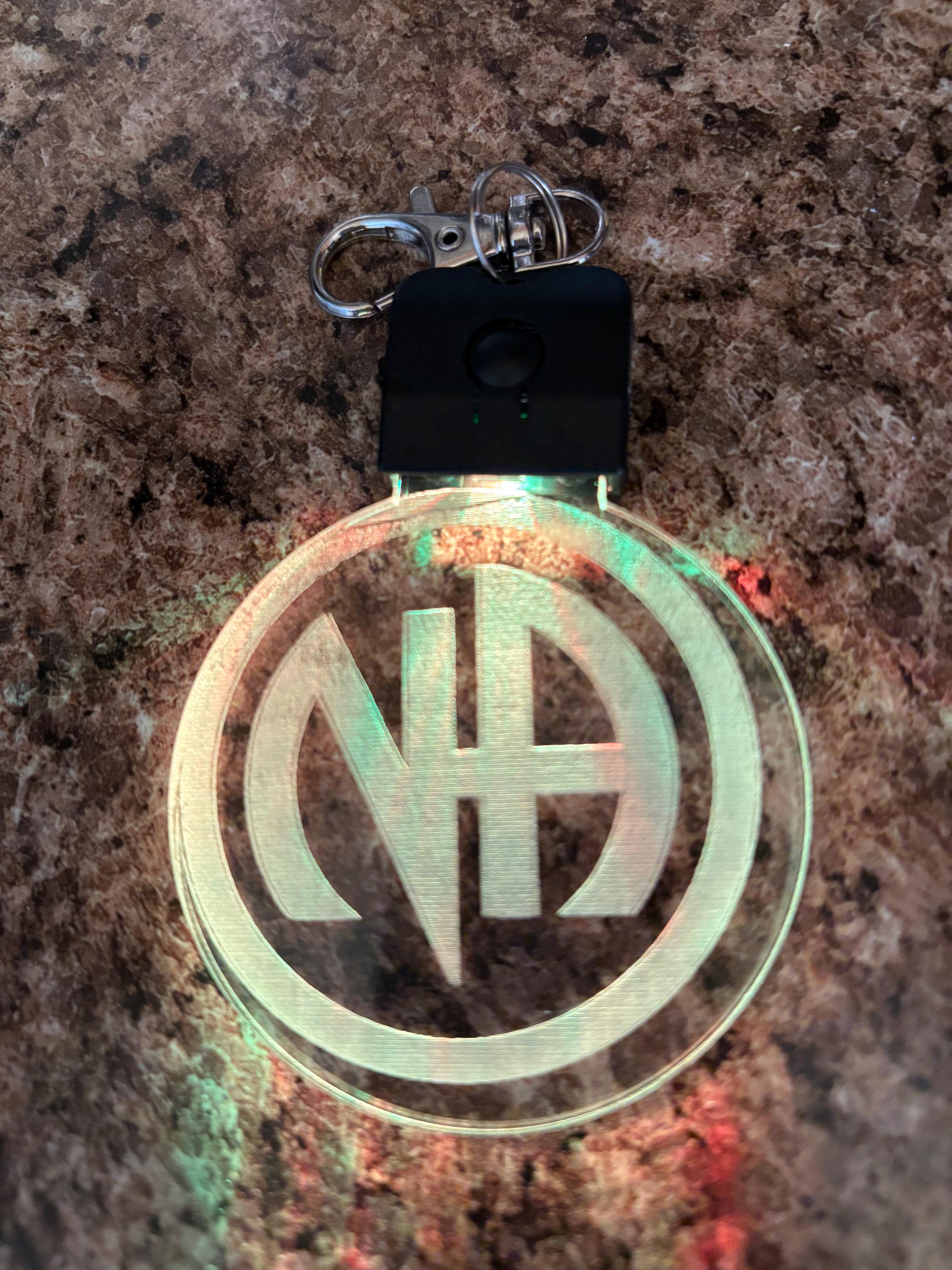 Recovery Star Keychain Recovery NA Lighted Keychain. Sobriety Light Can Rotate Through 7 ...