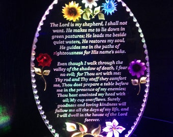 Psalm 23 and flowers