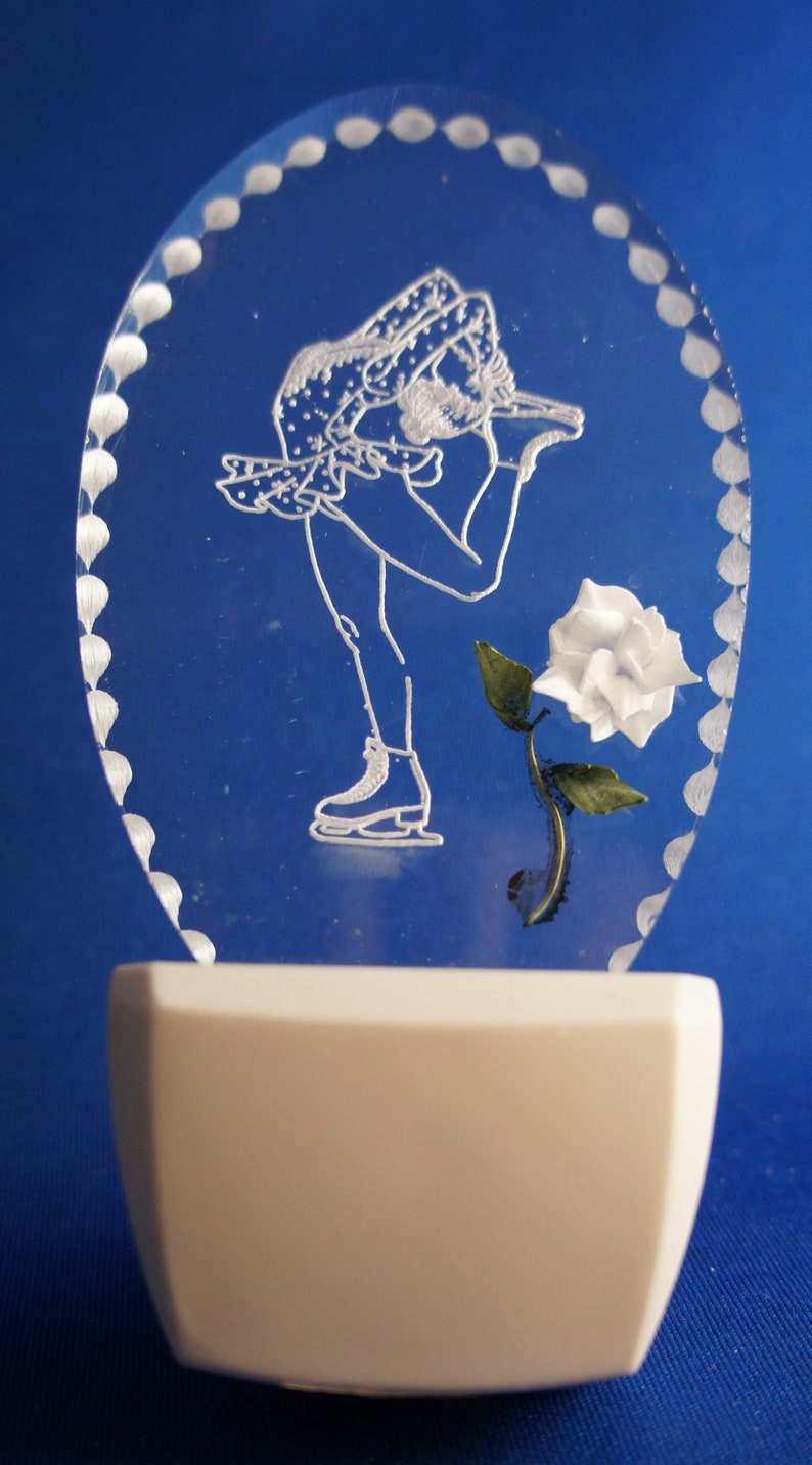 Etched Personalized Ice Skate Night Light Etsy