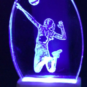Female Volleyball player night light