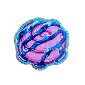 Adesivo in vinile glitterato Galaxy Coated Pink Spacey Roll Cinnamon Bun