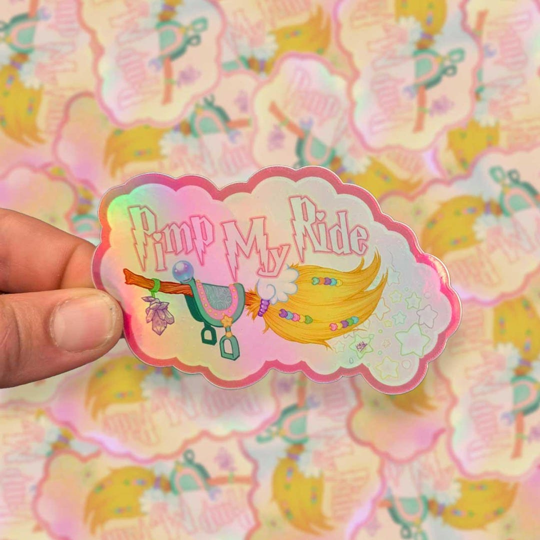 Fancy Ride - Holographic Vinyl Sticker - Etsy