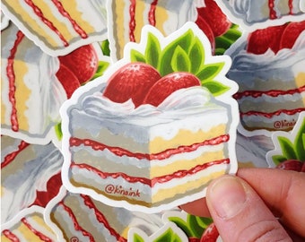 Strawberry Shortcake Original Digital Painting Die-Cut Vinyl Sticker