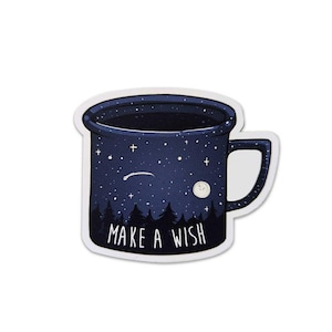 Make a Wish campingbeker: gestanste vinylsticker