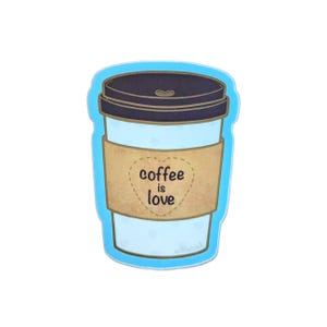 El café es amor - Adhesivo de vinilo