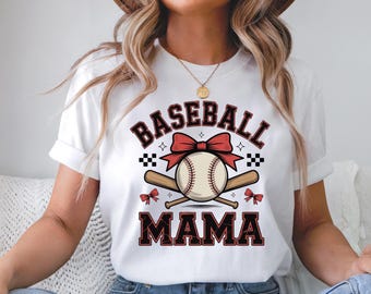 Baseball Mama PNG: Kokette Bogen Design (Digitaler Download)