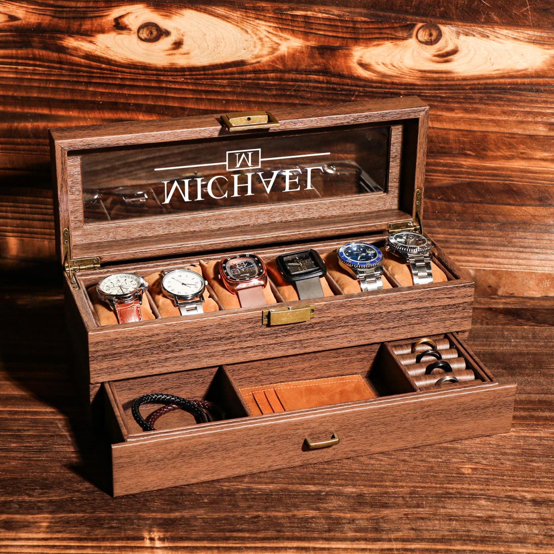 Personalized Watch Case for Men，custom Engraved Watch Box, Watch ...