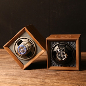 Gepersonaliseerde watchwinder | Horlogedoos cadeau voor horlogeliefhebber | Horlogehouder horloge opbergcadeau | Kerstcadeau | Gravurecadeau voor hem