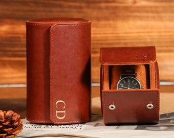 Uhrenbox aus Leder, Uhrenbox für 3 Uhren, Uhrenbox aus Leder, Uhrenbox für 3 Uhren, Hochzeit Groomsmen Geschenk, Uhrenbox