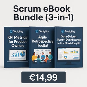 Scrum eBook Bundle (3-in-1) –öser KPI, Dashboard & Retrospektive PDF Toolkit