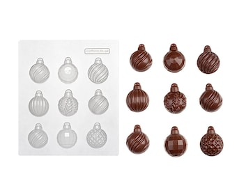 Plastic Mold Mini Christmas Toy Chocolate Mold 3.5 cm / 1.38", Small for Holiday Candies, Reusable Festive Mold for Chocolate, Fondant, Soap
