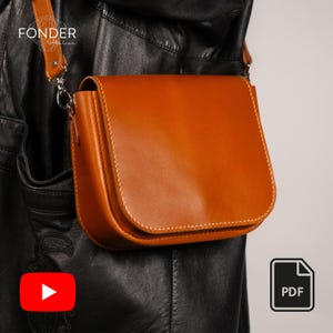Leather Saddle Bag PDF Pattern: Crossbody Purse Template with Video Tutorial