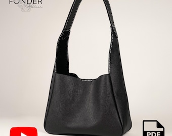 Leather Hobo Bag PDF Pattern: DIY Shoulder Purse with Video