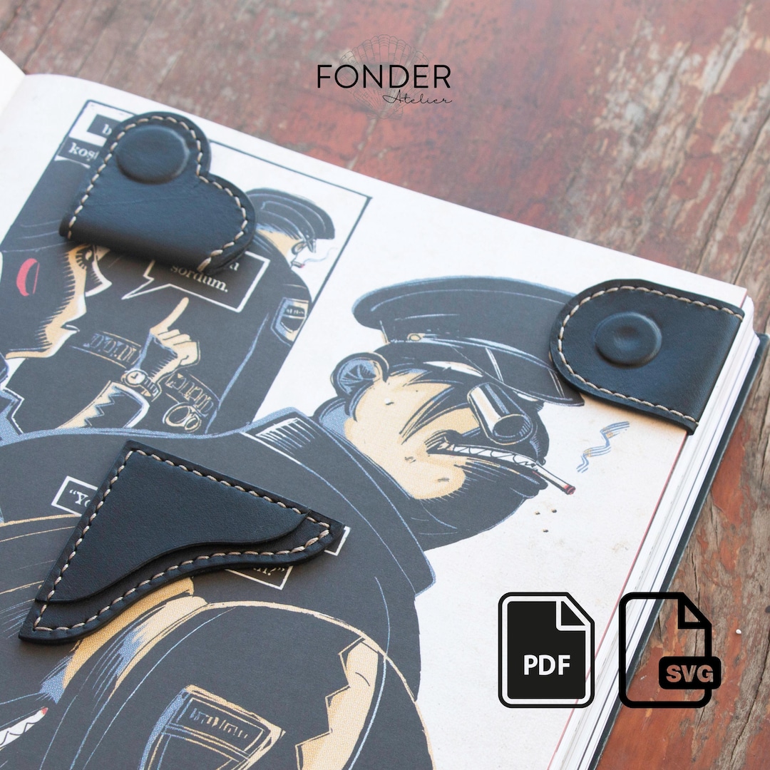 Free Leather Bookmark Patterns.pdf Leather Corner Bookmark Pattern PDF, DIY 3 Unique Templates Page Corner ...
