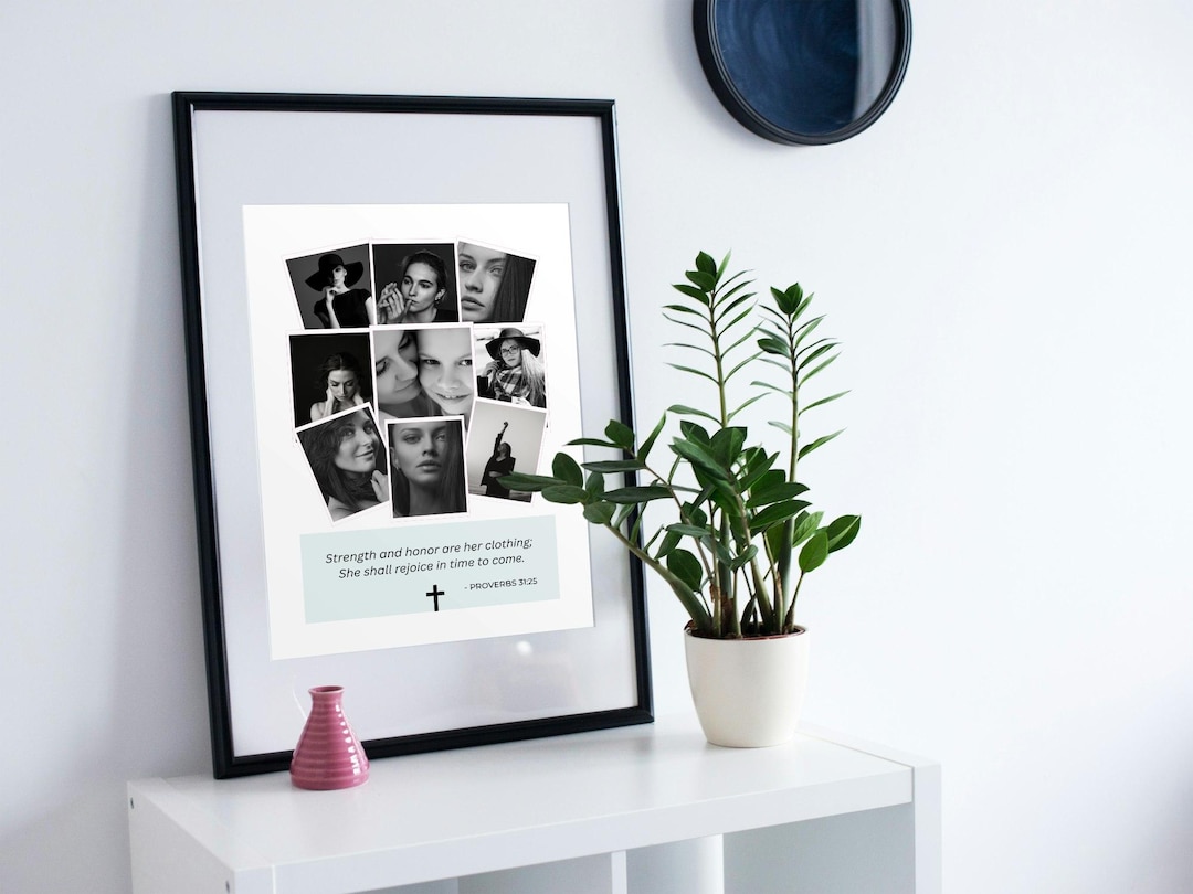 Faith Filled Template Collage L Proverbs 31:25 L Bible Verse L Birthday ...