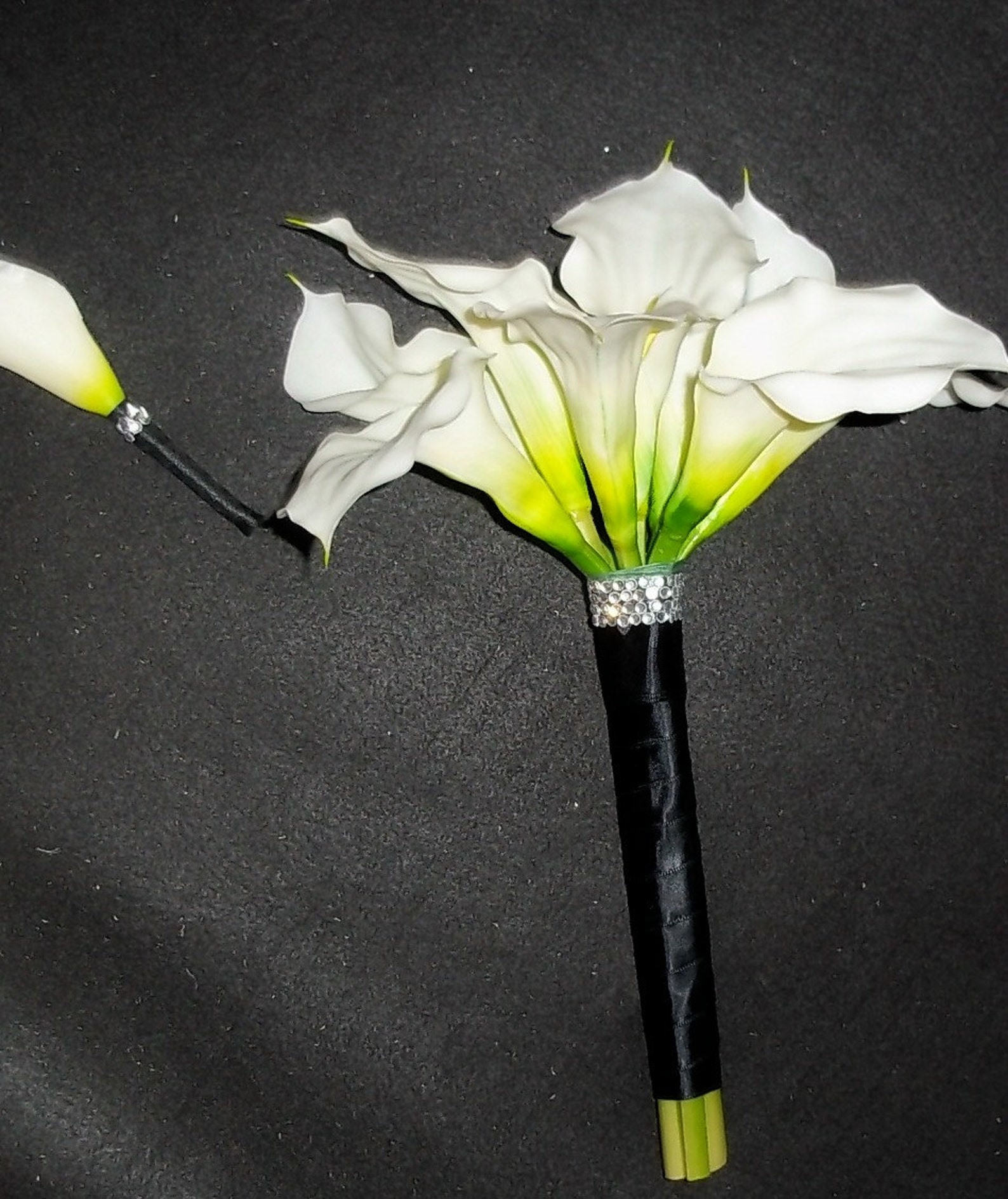 Calla Lily Bridal Bouquet Silk Calla Lily Wedding Flowers Etsy