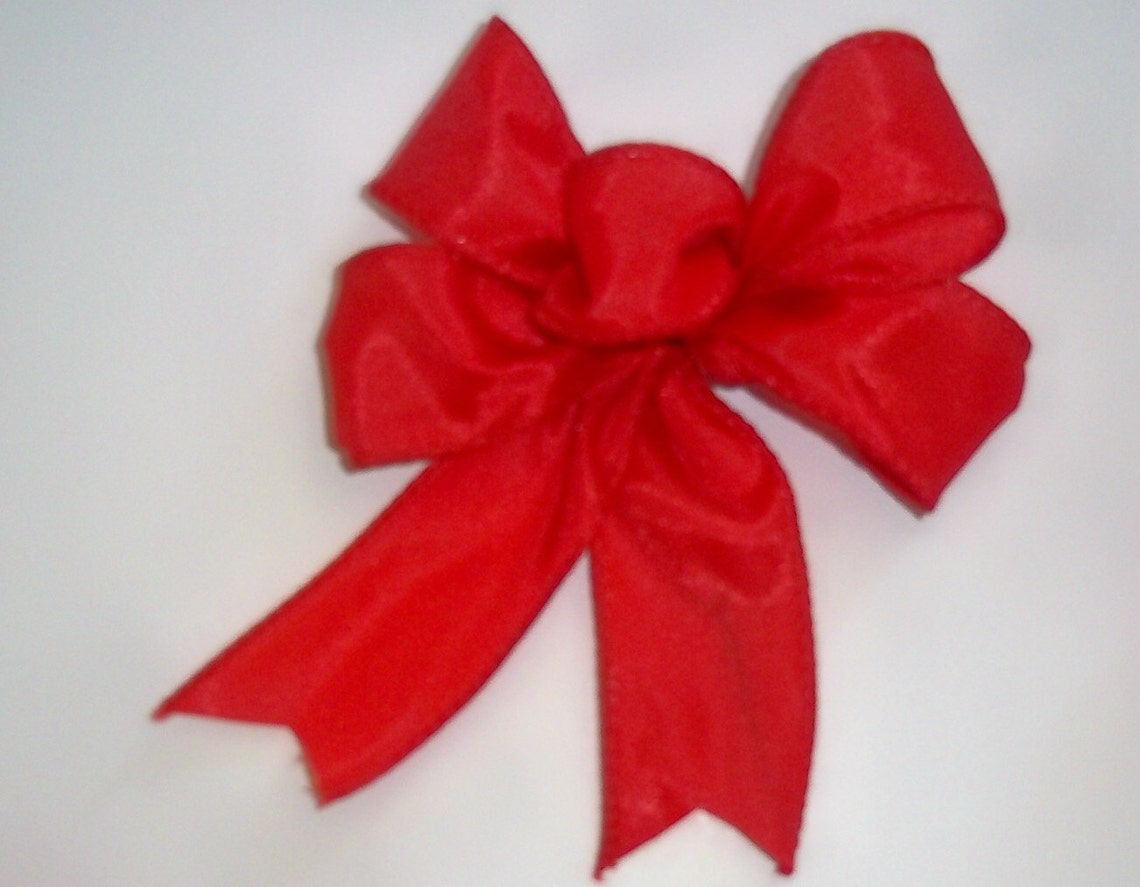 Red Bows for Decorating Set of 6 Christmas Decoration Etsy
