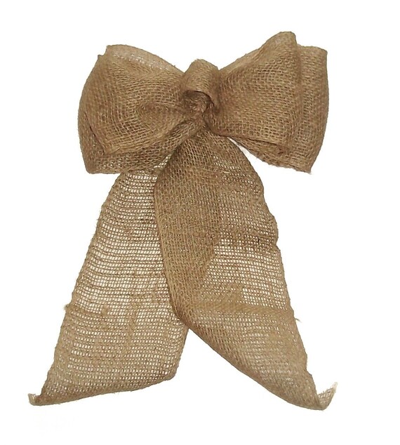 Burlap Pew Bows in a Set of 4 Burlap Pew Bows Burlap Wedding Etsy