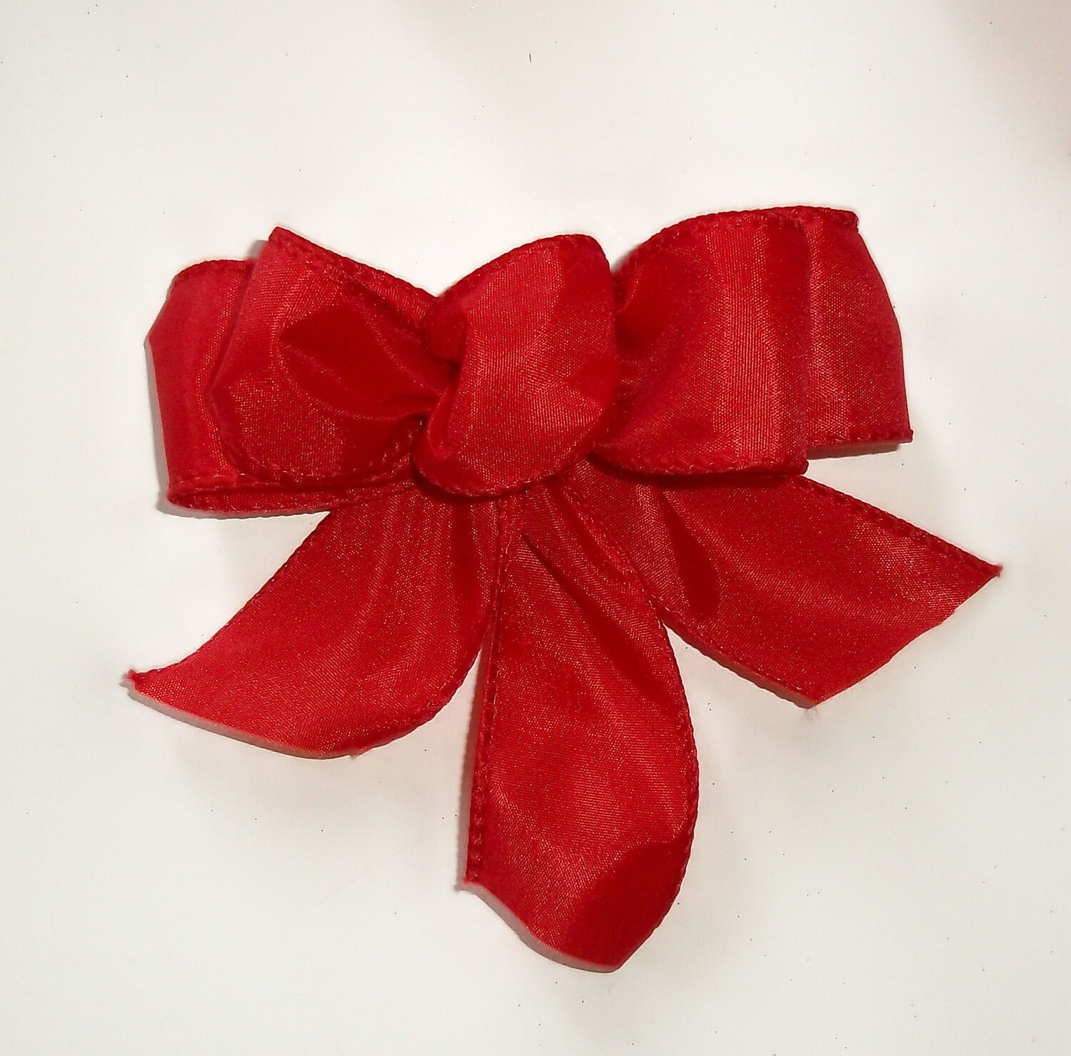 Christmas Tree Bows in Red Set of 6 Garland Bows Small Tree Etsy