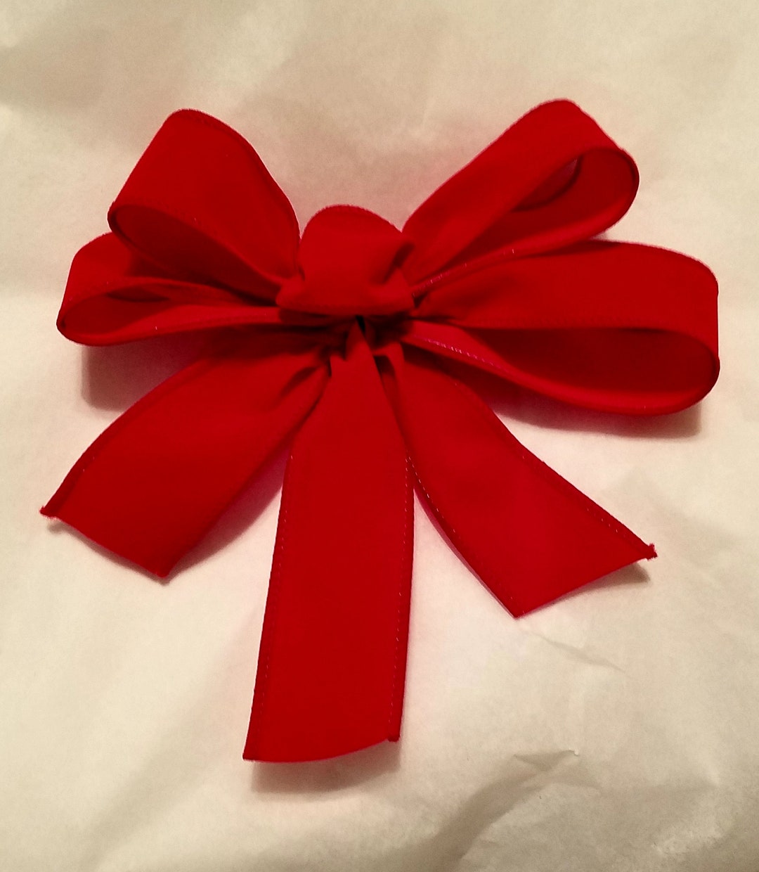 Set of 6 Red Velvet Christmas Tree Bows Small Bows Set of 6 Etsy