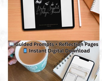 30-Day Scripture & Prayer Journal | Guided Faith Prompts (PDF Download)