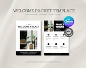 Editable Client Welcome Packet Template – Onboarding Guide for New Clients | Canva, Services & Pricing, Timeline (DIN A4)