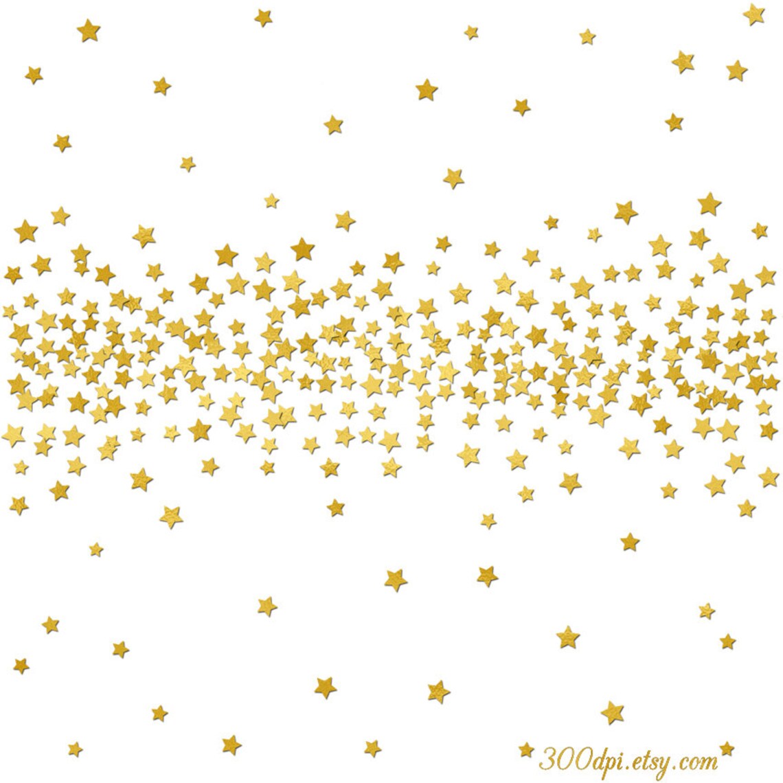 Stars gold foil confetti digital paper border frame 12x12 inch Etsy