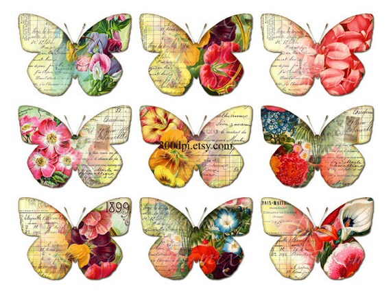 Butterflies clipart clip art Printable Download Digital | Etsy