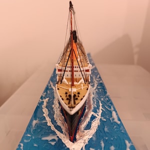 Handmade Titanic Resin Diorama: Historical Shipwreck Scene