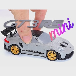 3D printed mini Porsche GT3RS Model – Collectible Supercar Gift for Car Lovers