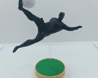 Cristiano Ronaldo Fallrückzieher 3D gedrucktes Modell - Fußball Erinnerungsstücke - Geschenk Fußball-Fan