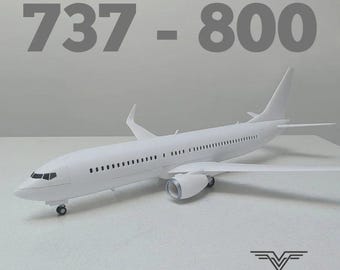 Flugzeugmodell im Stil der Boeing 737-800 (Maßstab 1:80) – Magnetisches Cockpit