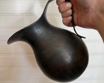 Vintage Pewter Farmhouse Pitcher – Primitive Rustic Decor
