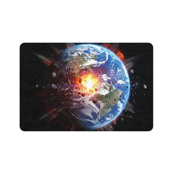 FBR Cosmic Pet Food Mat - Durable Dog Cat Feeding Mat, Space Theme Decor, Fun Animal Accessories, Unique Pet Gifts