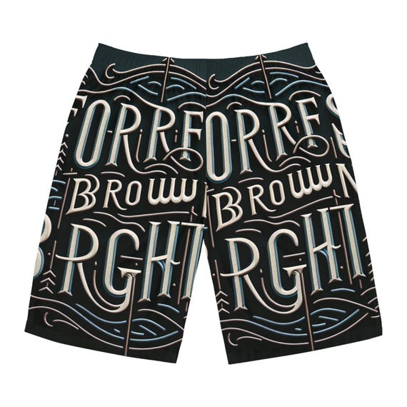 FBR Stylish Men's Board Shorts, Summer Swimwear for Beach Days, Trendy Shorts for Vacation, Unique Swim Trunks, Gift for Him