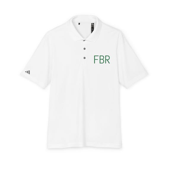 FBR Adidas Unisex Performance Polo - FBR, Sporty Casual Wear, Golf Shirt, Active Lifestyle Top, Gift for Sports Enthusiasts