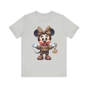 Designer Logo Minnie Mouse Tee | Graphic T-Shirt image 3