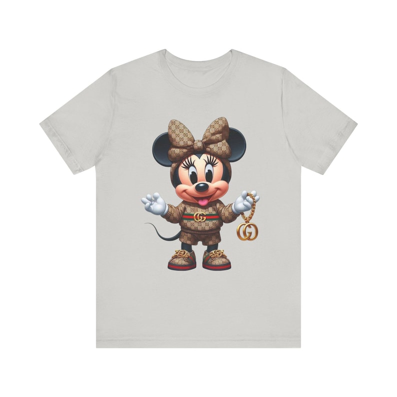 Designer Logo Minnie Mouse Tee | Graphic T-Shirt image 3
