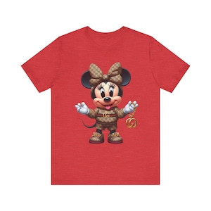 Designer Logo Minnie Mouse Tee | Graphic T-Shirt image 4