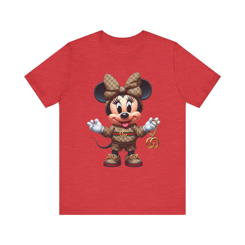 Designer Logo Minnie Mouse Tee | Graphic T-Shirt image 4