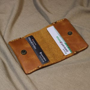Handgefertigter Lederkartenhalter, Personalisierter Leder Visitenkartenhalter, Schlanke Leder Brieftasche für Männer & Frauen, Leder Kartenetui