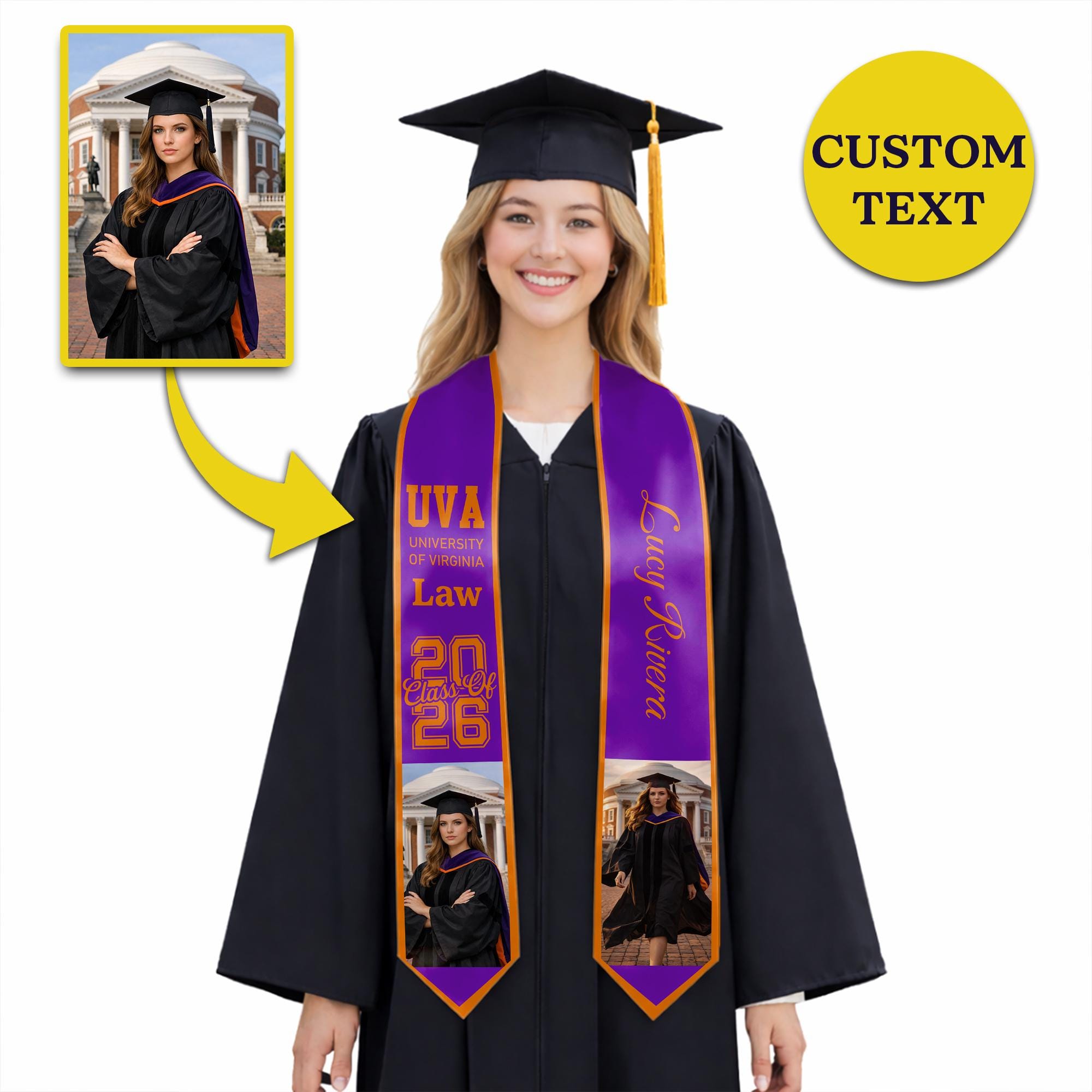 green emerald velvet dress PhinisheD Gown: Premium UVA Doctoral Regalia main image 1